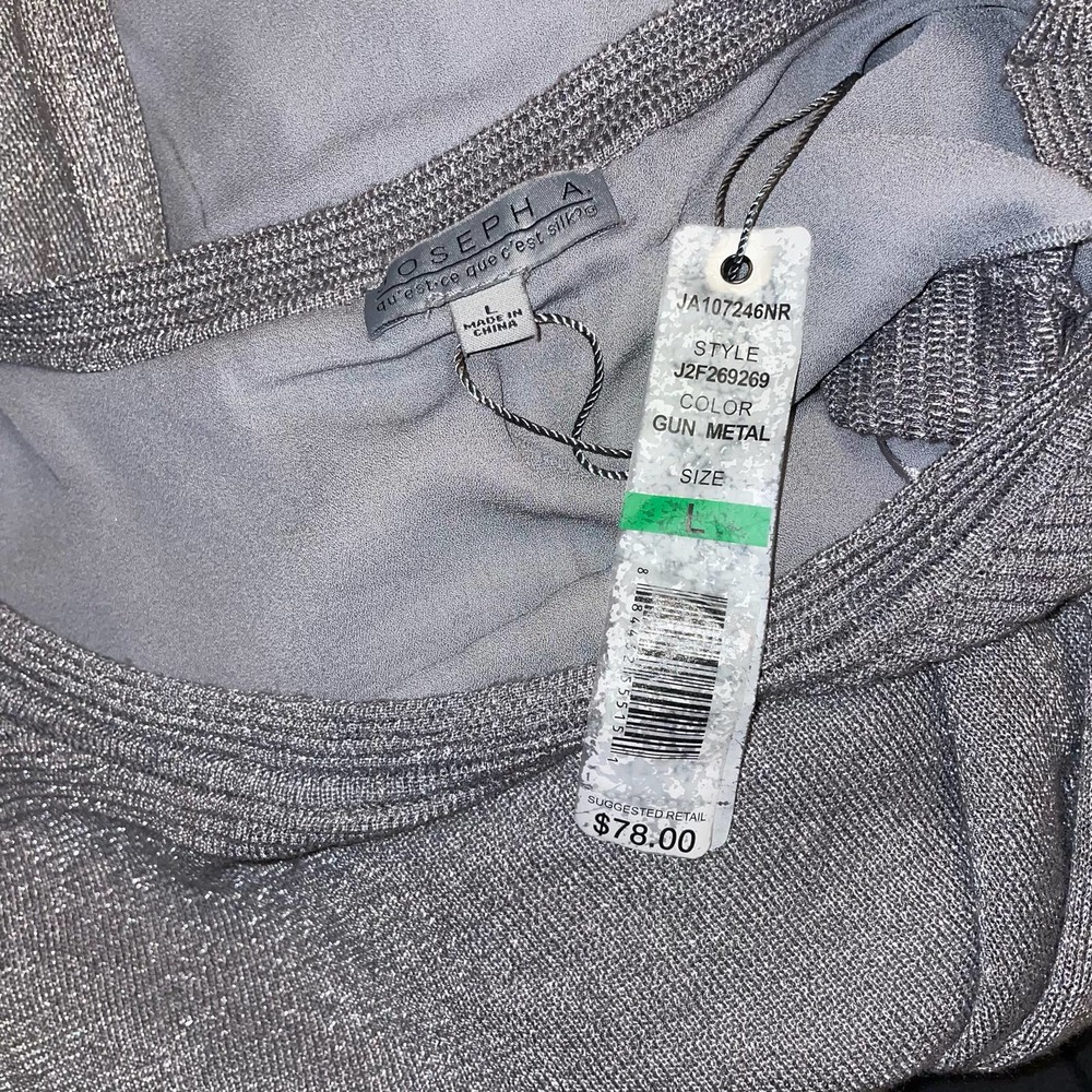 Joseph A. Silver Metallic Tunic Sweater - Picture 5 of 8